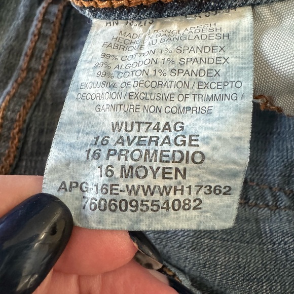 Aura Jeans Size 16 G.U.C. Back Pocket Embellishments 32” - Picture 3 of 9